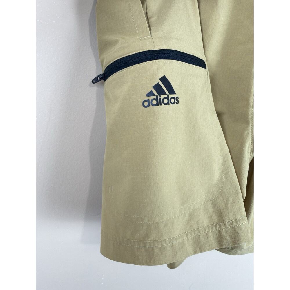 Adidas Men’s Shorts Size M Khaki Belted Hiking Gorpcore Cargo Pockets - Picture 5 of 12